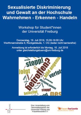 Jetzt anmelden: Workshop für Student*innen am 19. Juli 2018 Jetzt anmelden: Workshop für Student*innen am 19. Juli 2018